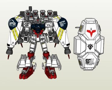 Gundam Physalis Paper craft gundam physalis