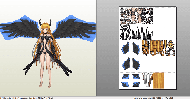 Konjiki no Yami Paper craft mki 1