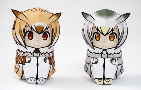 Mimi and Konoha Kemono Friends paper craft mu
