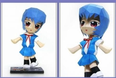 Chibi Ayanami Rei Paper craft chibi rei ayanami