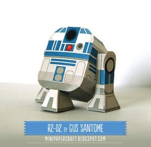 Chibi R2-D2 Paper craft R2 D2 by Gus Santome
