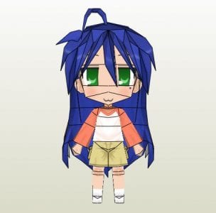 Chibi Konata Lucky Star Paper craft konata chan