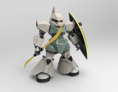 SD Gelgoog Gundam Paper craft sd gelgoog