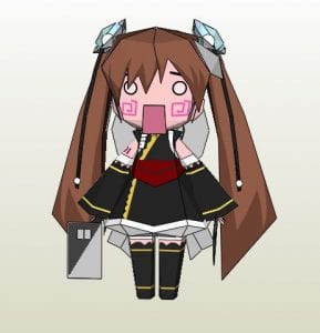 Yui Farmer Hatsune Miku Paper craft yui hatsune