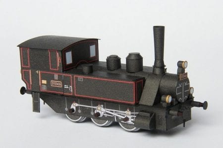 Steam Locomotive Series 310.433 Paper craft Scale 187