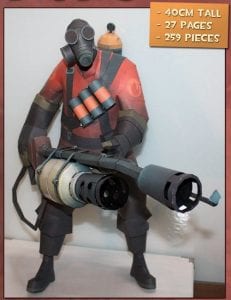 TF2 Pyro Paper craft pyro