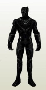 Black Panther Civil War Paper craft black