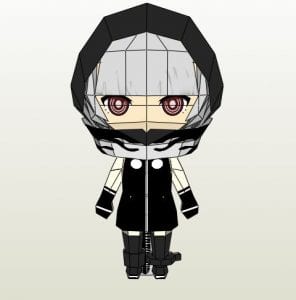 Black Rock Shooter Chibi Strength Paper craft strength