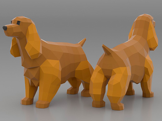 Cocker Spanial Dog Paper craft cocker spanial