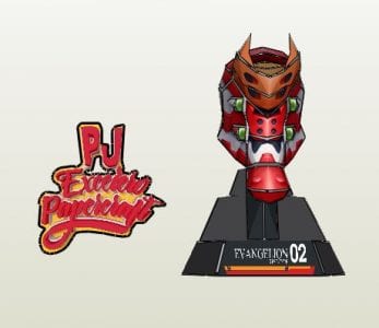 Neon Evangelion 02 Head Paper craft save