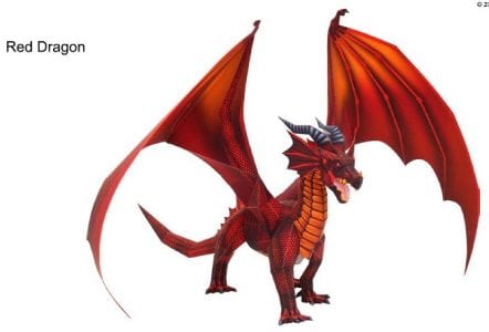 Red Dragon Paper craft red dragon