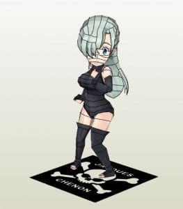 Elizabeth Liones Anime Paper craft elizabeth