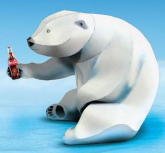Coca Cola Polar Bear Paper craft coca cola bear