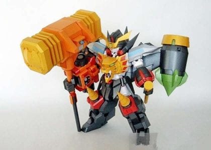 SD Genesic GaoGaiGar Paper craft sd genesic gaogaigar