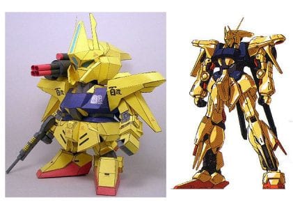 SD Hyaku Shiki Gundam Paper craft sd hyaku shiki