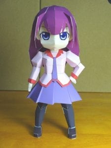 Chibi Senjougahara Hitagi Paper craft Yuri Nakamura