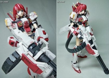 MS Girl: RX-78-5 Gundam Paper craft rx 78 5 gundam ms girl 2