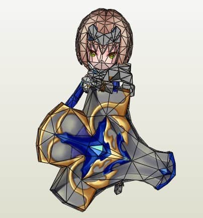 Chibi Shield Knight Luca Paper craft Annotation 2019 10 28 231202
