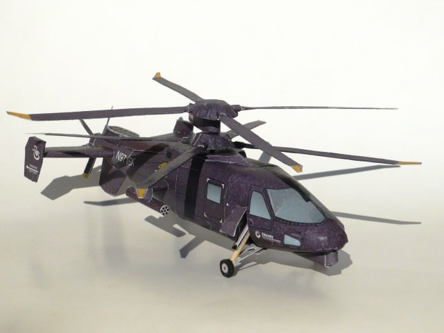 Sikorsky S-97 Raider Helicopter Paper craft vystrihovacky 183 Sikorsky Raider