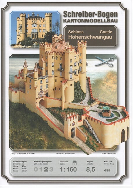 Hohenschwangau Castle Paper craft Hohenschwangau castle paper craft