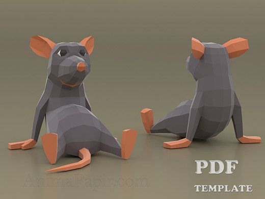 Rat Ratatouille Paper craft rat paper craft