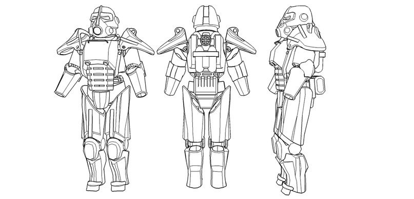 Fallout 4 T-45 Armor Cosplay Papercraft t 45 power armor fallout 4 papercraft