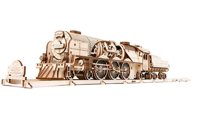 V-Express Steam Train with Tender mechanical Paper craft express steam