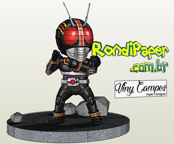 Chibi Black Kamen Rider Paper craft kamen rider