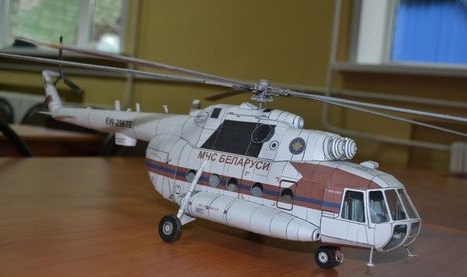 Mil Mi-8 Helicopter Belarus ver Paper craft s07