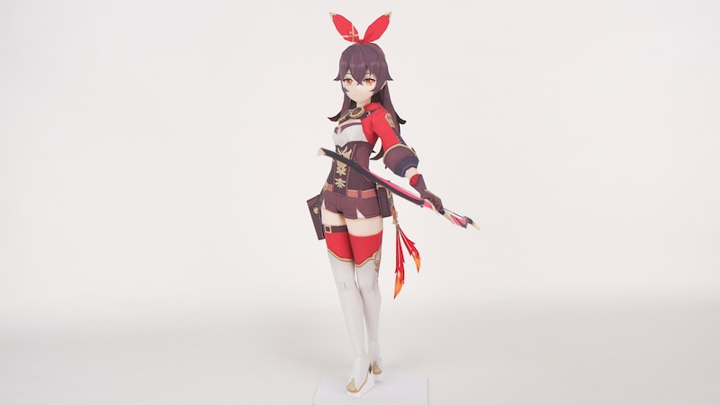 Genshin Impact Amber paper craft amber papercraft