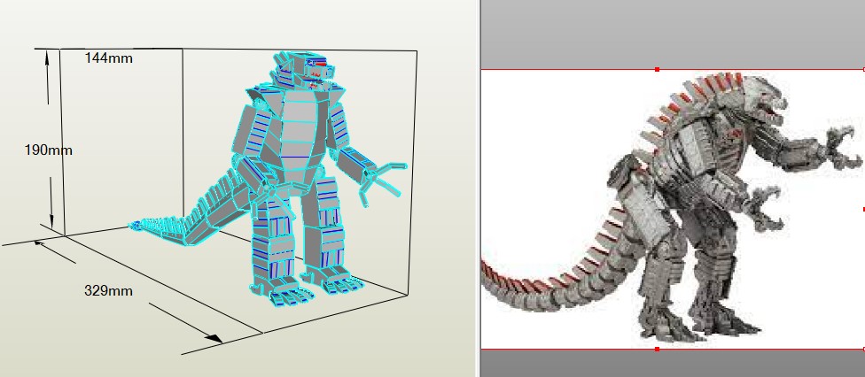 MechaGodzilla Paper craft godzila