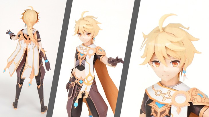 Aether Genshin Impact Paper craft aether papercraft