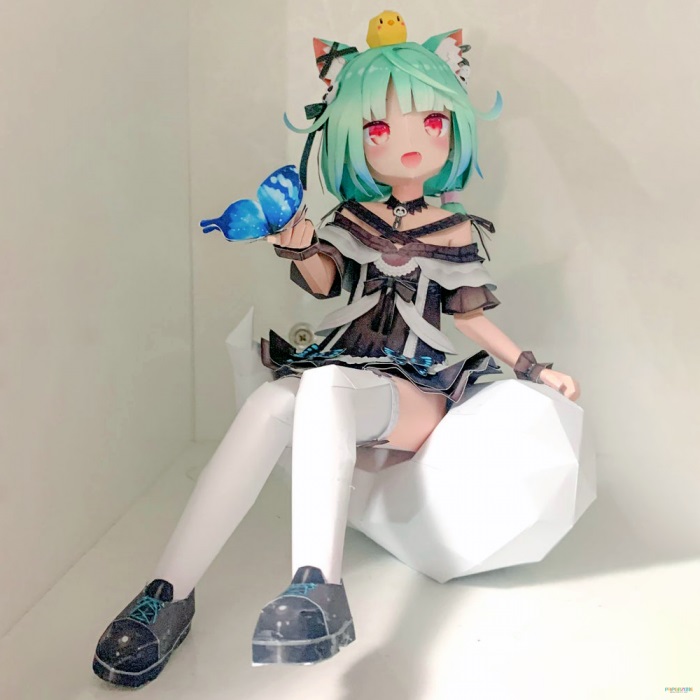 Vtouber Uruha Rushia Papercraft uruha rushia