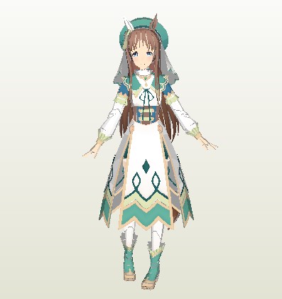 Watashino Kotoba anime Papercraft pepa