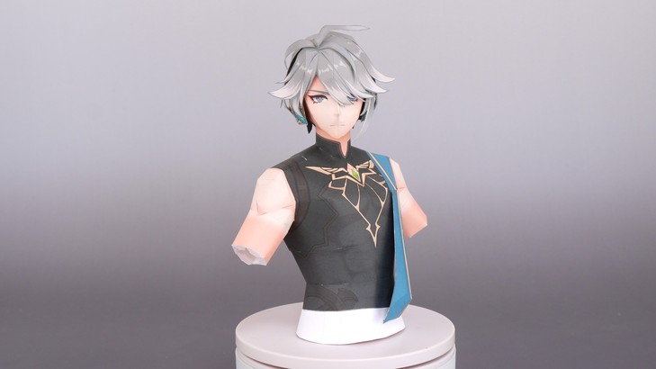 alhaitham bust papercraft