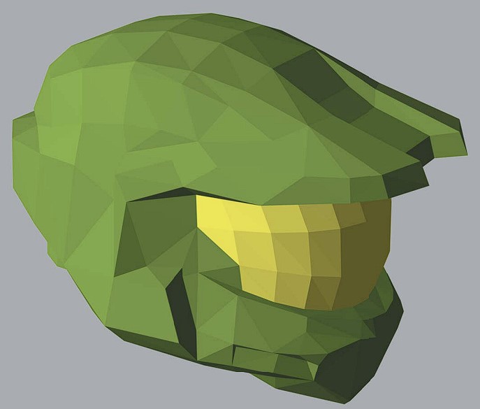 master chief helmet papercraft