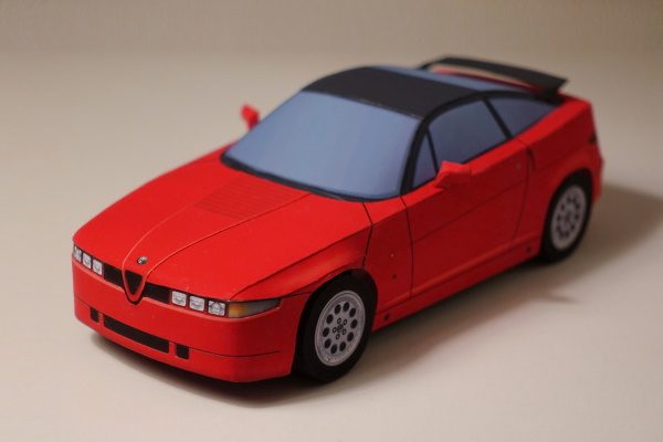 Alfa Romeo SZ Car Papercraft alfa romeo car papercraft
