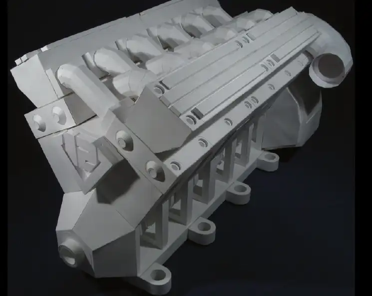 V12 Engine Papercraft v12 engine papercraft 4