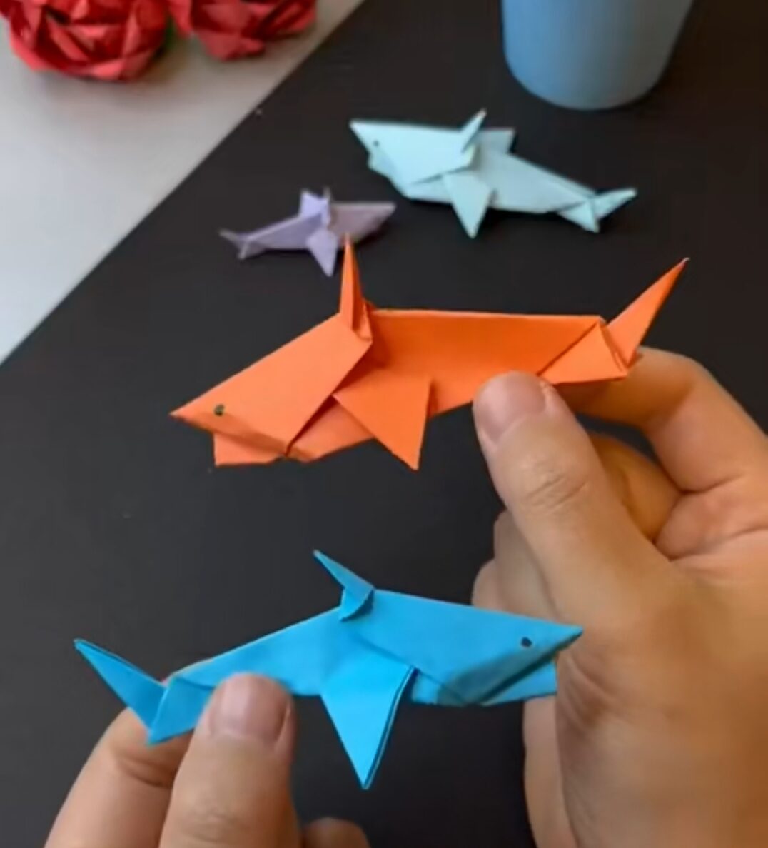 simple origami shark