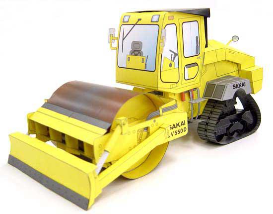 Sakai cv550 track compactor papercraft cv550 034 papercraft