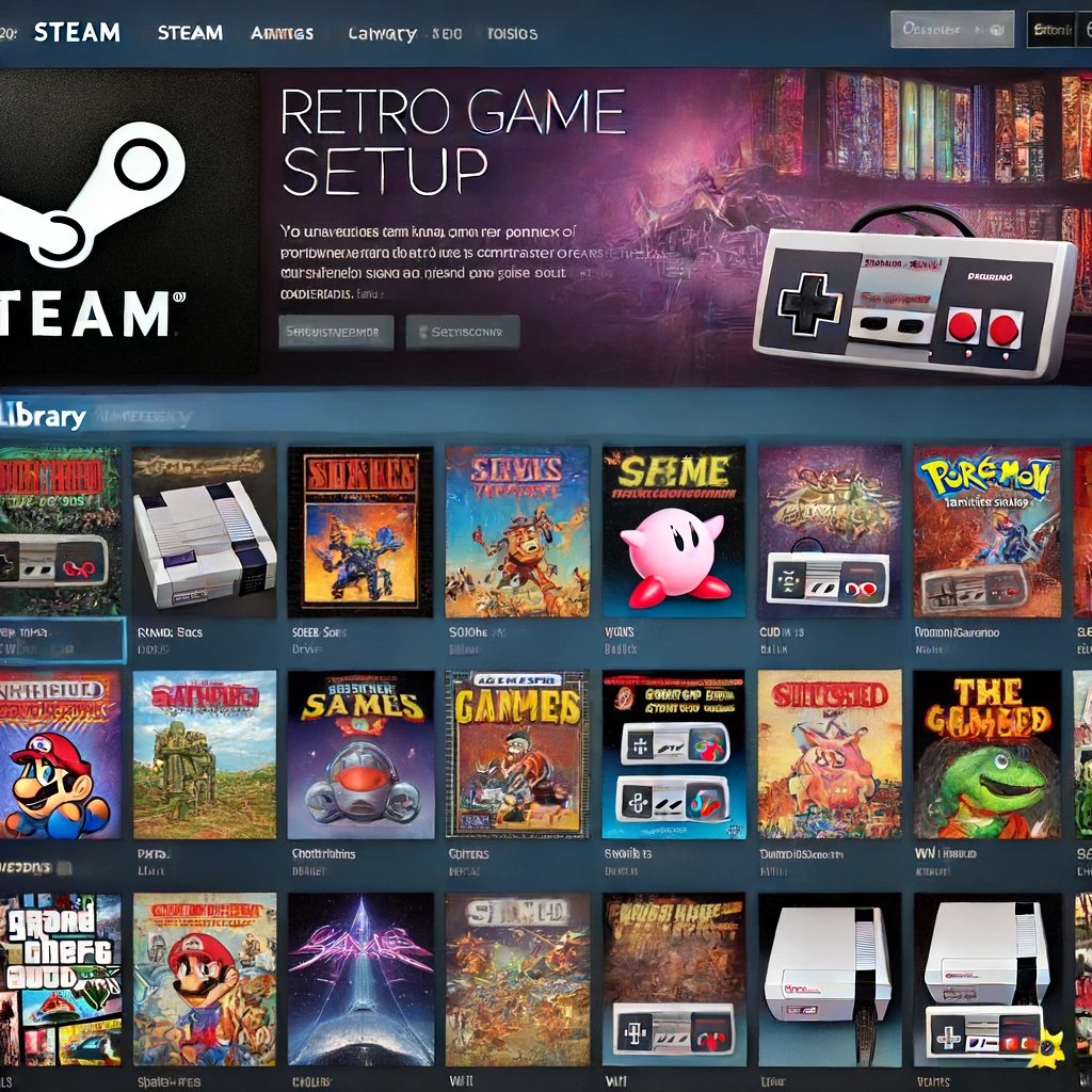Retro Emulators in Steam Library Setup Guide retro game setup