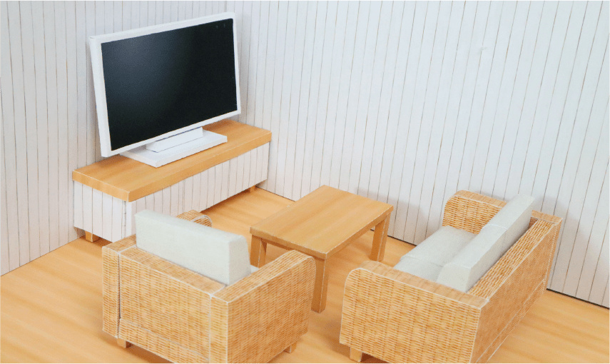Natural Color Living Room Diorama maple living room