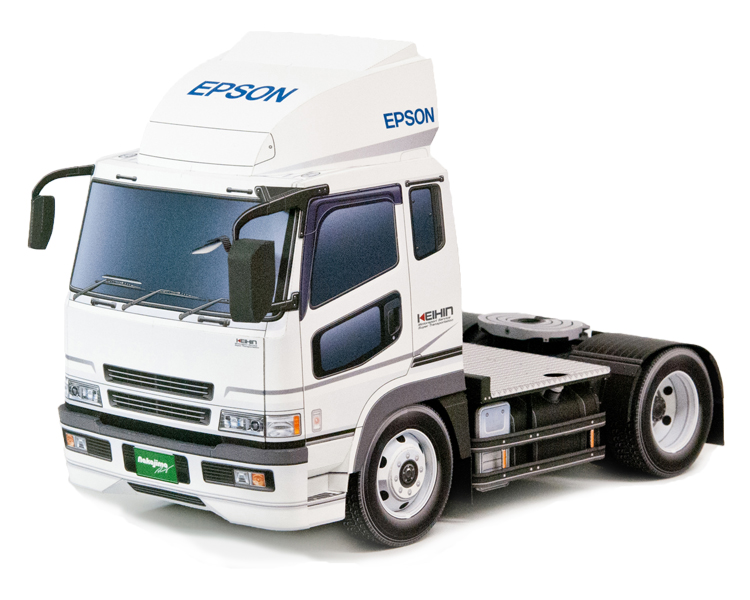 Epson 2013 Truck Transporter Papercraft Model Kit epson 2013 truck