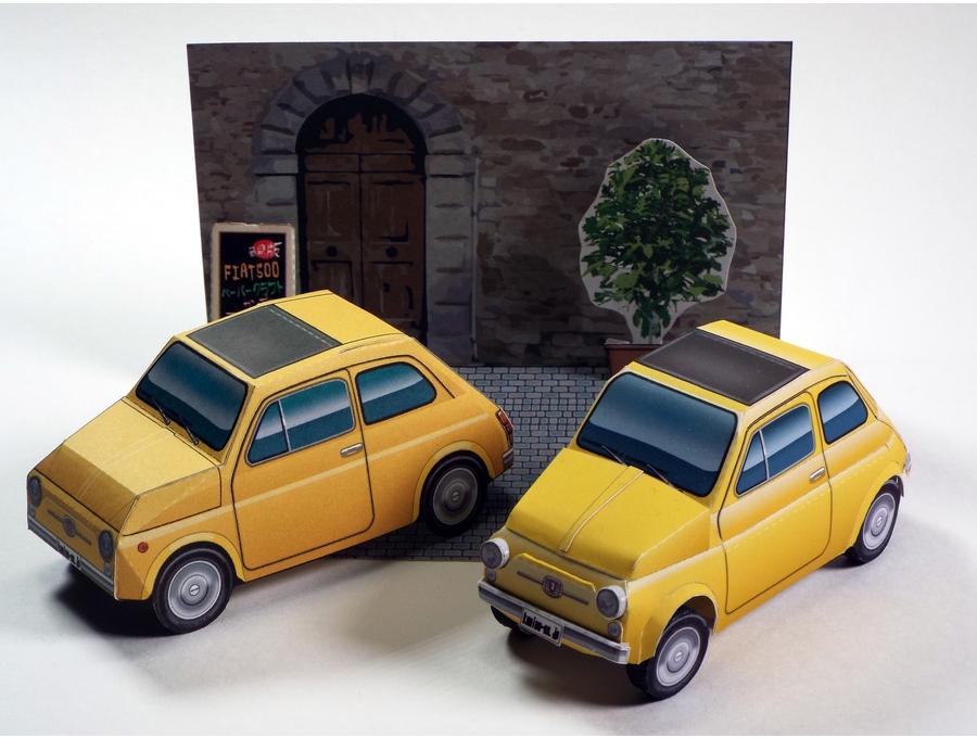 Fiat 500 Car Papercraft f500 05