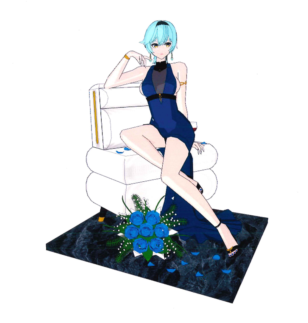 Genshin Impact Eula Papercraft Eula Dress