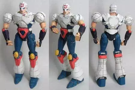 Plawres Sanshiro JuohMaru Papercraft Plawres Sanshiro Poseable Juohmaru Robot Paper Model