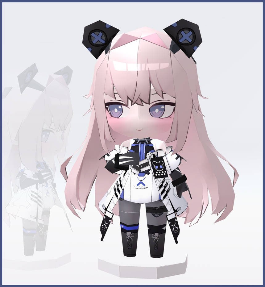 Punishing Gray Ravens - Chibi Teddy Papercraft chibi teddy papercraft