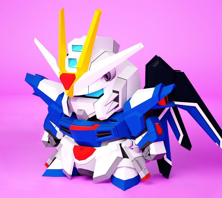 SD Rising Freedom Gundam Papercraft