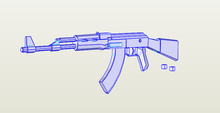 AK-47 Weapon Papercraft