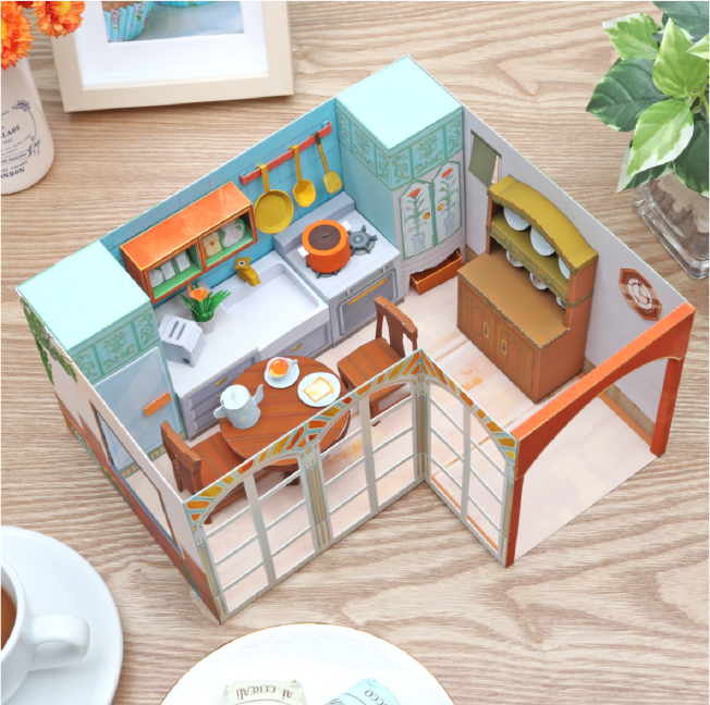 Kitchen Diorama Papercraft kitchen diorama